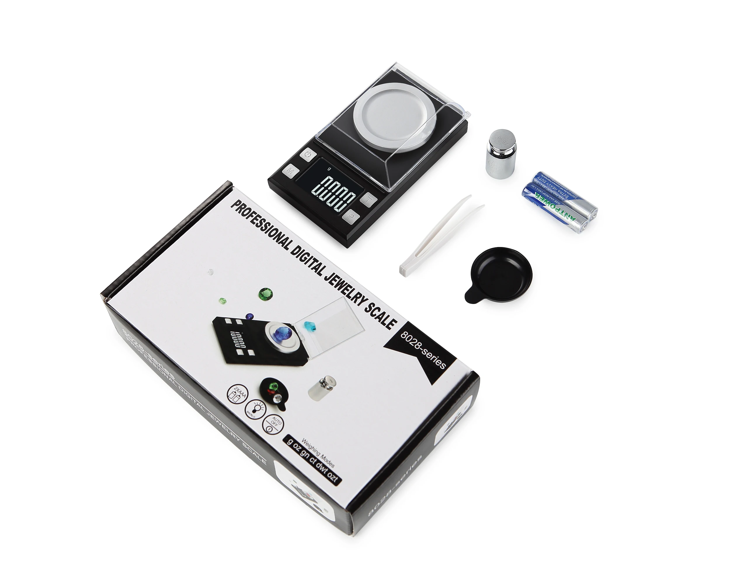 Smart Weigh 50g/ 0.001g, Portable Jewelry Scale, Micro Scale for Gold, Coins, Powder with LCD display