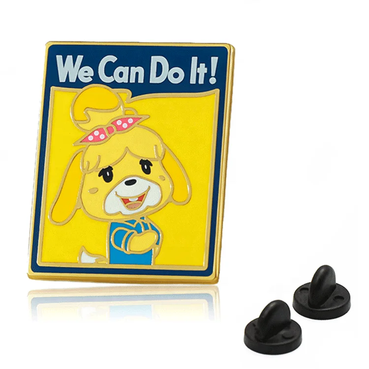 
China factory wholesale custom gold plated metal hard enamel lapel pins with backing card 