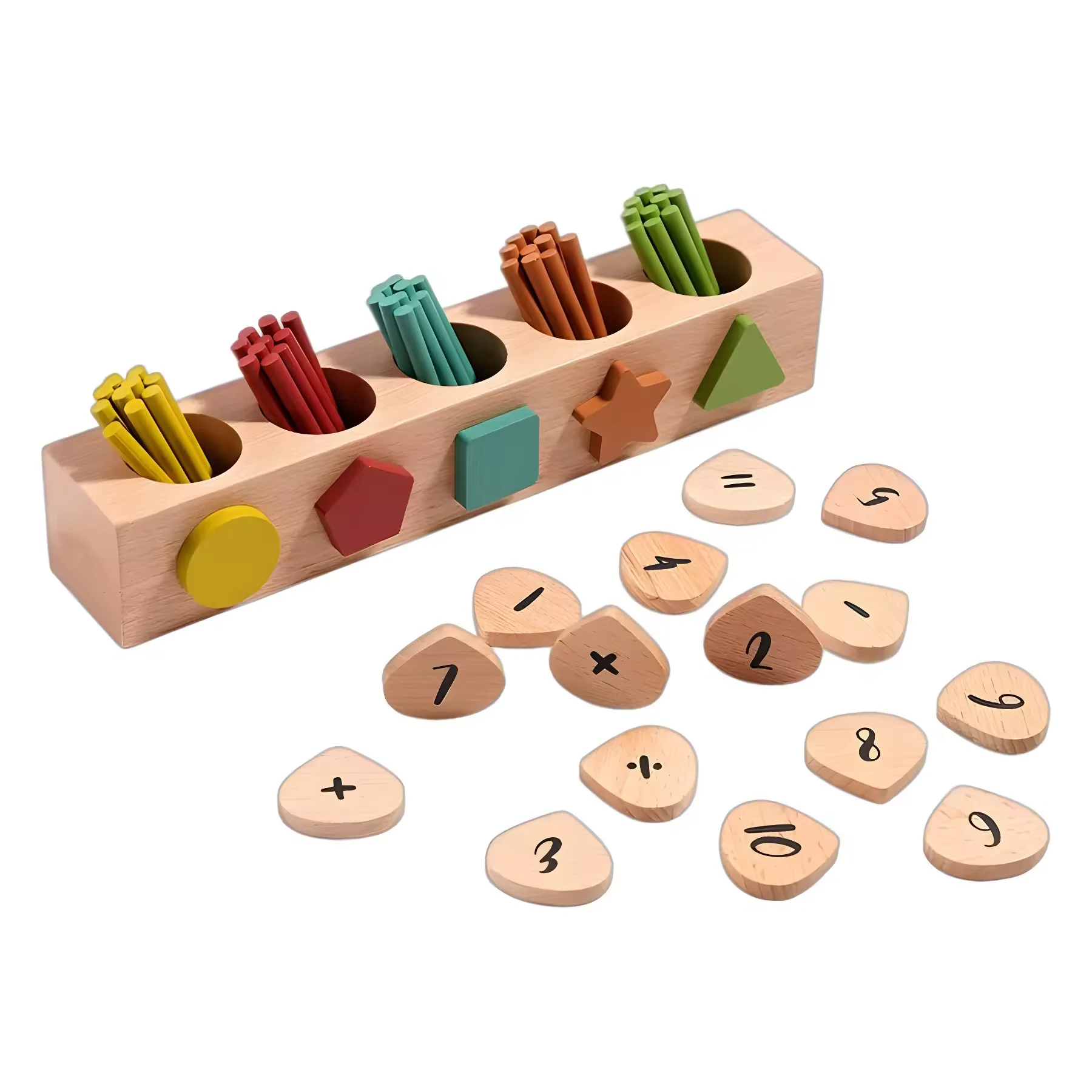 Math Toy Manipulatives for Kids Toddler Math Toy with Counting Sticks for Preschool Math and Montessori Preschool Learning Toys