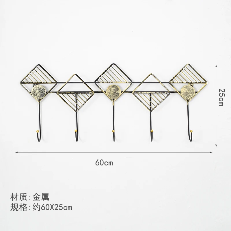 Factory Manufacture Hooks Coat Wall Robe Metal Clothing Vintage Towel Hanger Coat Diamond shaped circle Hanger Cloth Hook