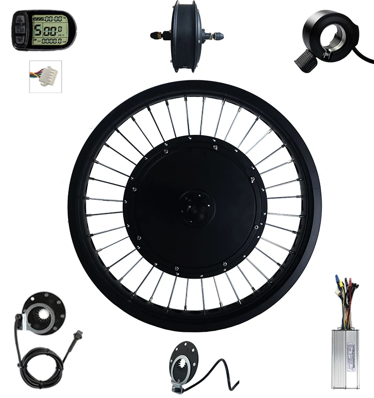 Amazon hot sale fat tires Snowbike electric bicycle hub motorcycle e bike 48v 1500w LCD5 conversion kit