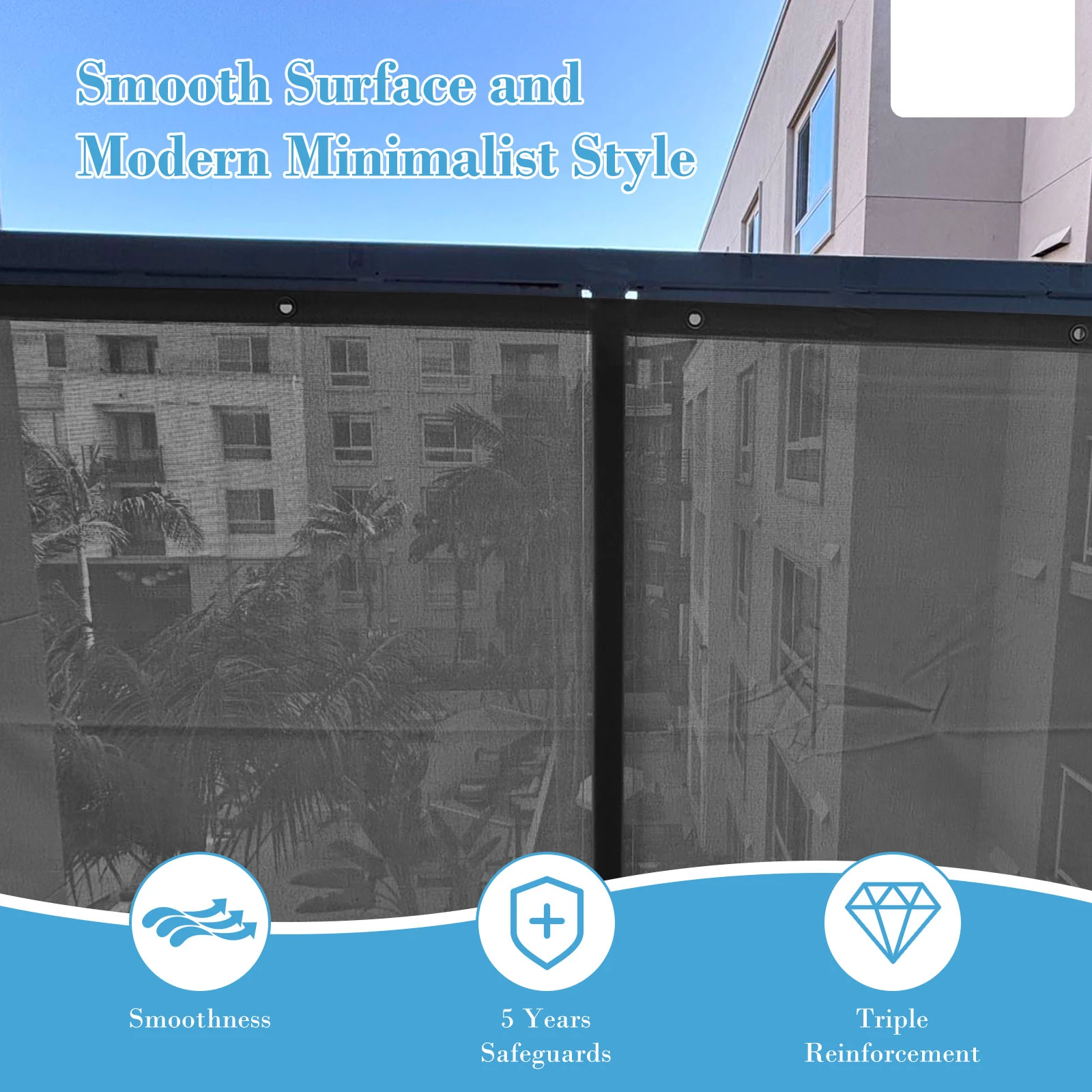 Heavy duty 3FT fence screen sunshade/balcony safety net screen/garden windshield curtain