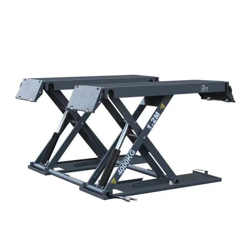 4000kg Expprted German Industrial Mid Position Scissor Lifter Double Cylinder Scissor Lifter Hydraulic car lift