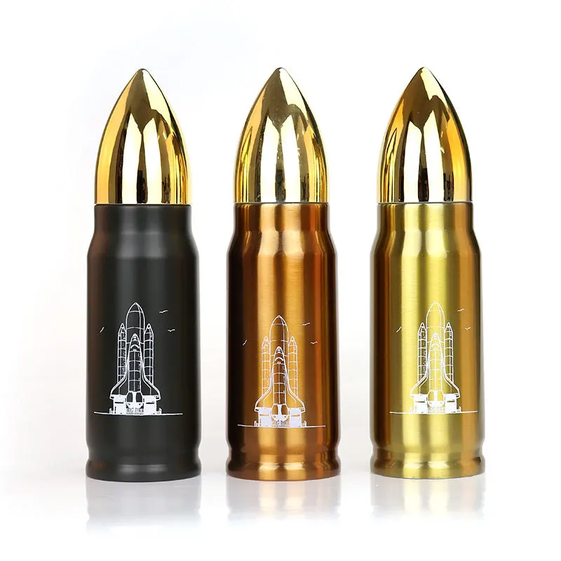 Высококачественная бутылка для воды из нержавеющей стали с двойными стенками, 500 мл, Вакуумная Пуля, термос