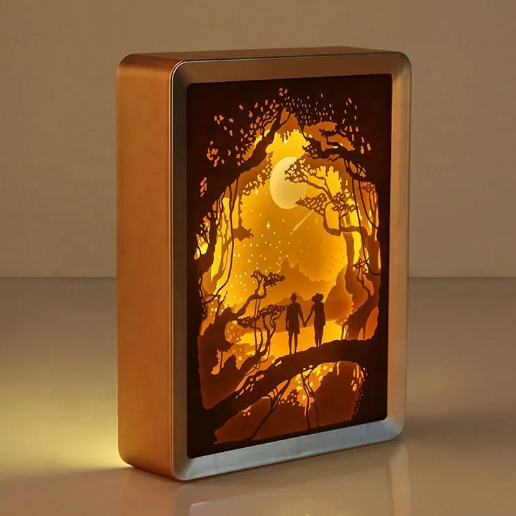 Paper Carving Lamp Heart Shaped Lights Plug-in Led Night Light Ocean USB Decoration Acceptable 149*198*50MM CE, Rohs Electric TG