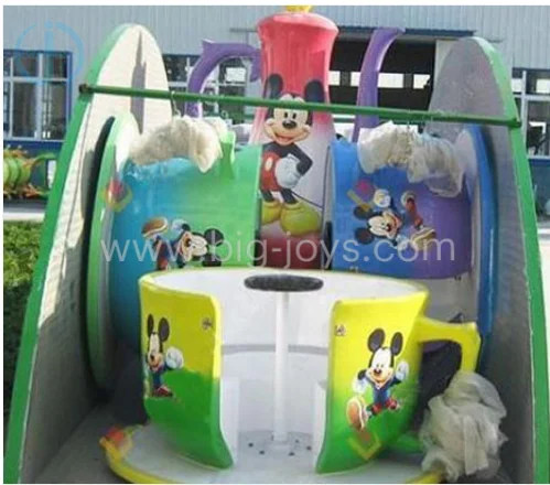 New Design Outdoor Children Like Rides Fairground Attraction Rotary Coffee Cup with Trailer Amusement Park