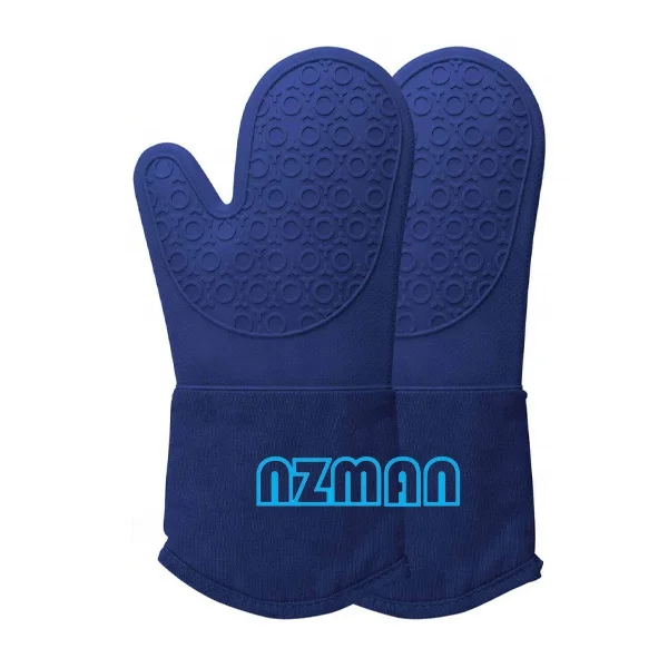 Kitchen Oven Glove High Heat Resistant 500 Degree Extra Long Oven Mitts and Potholder with Non-Slip Silicone Surface for Cooking