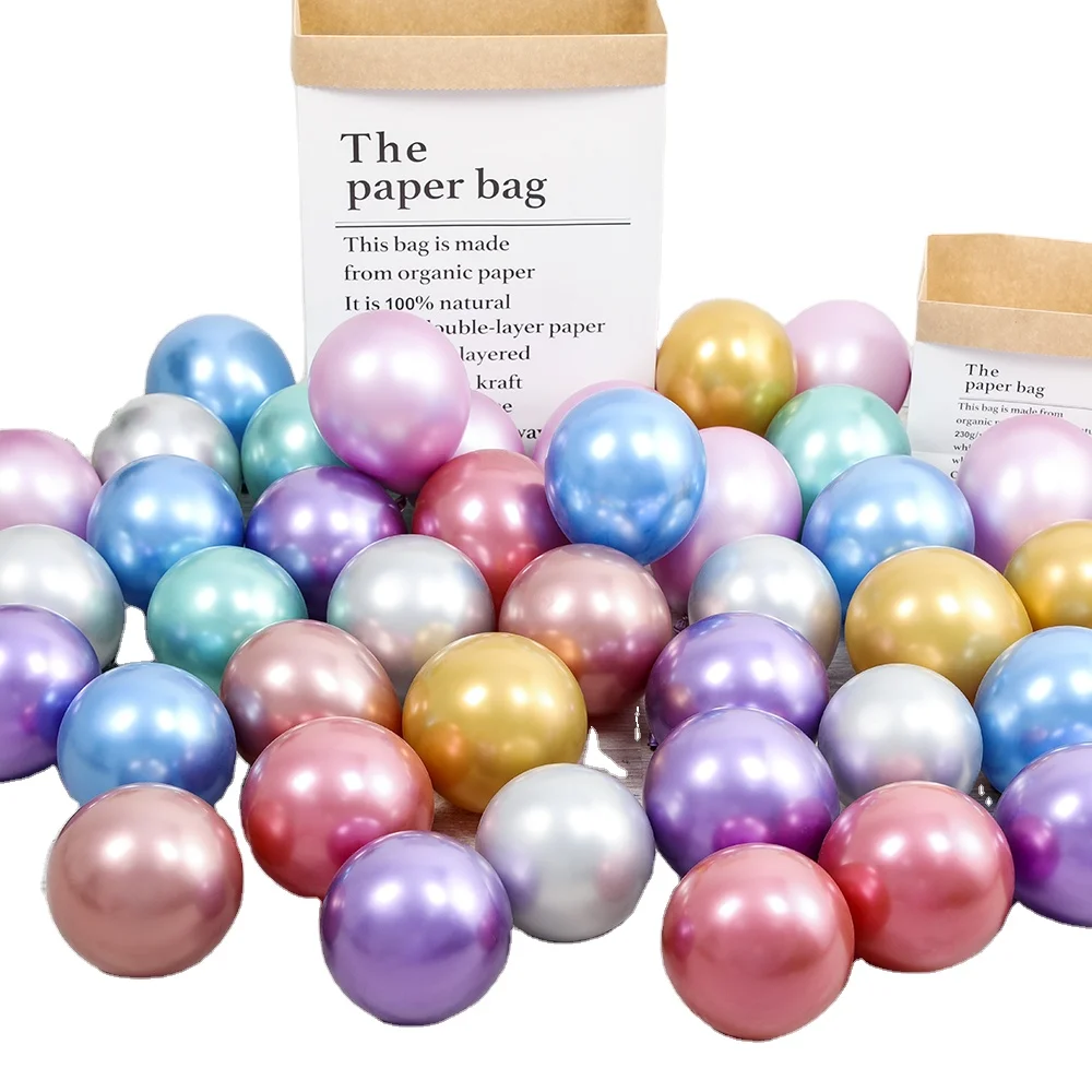 12inch silver ballons latex large gold silver metallic chrome color balloon