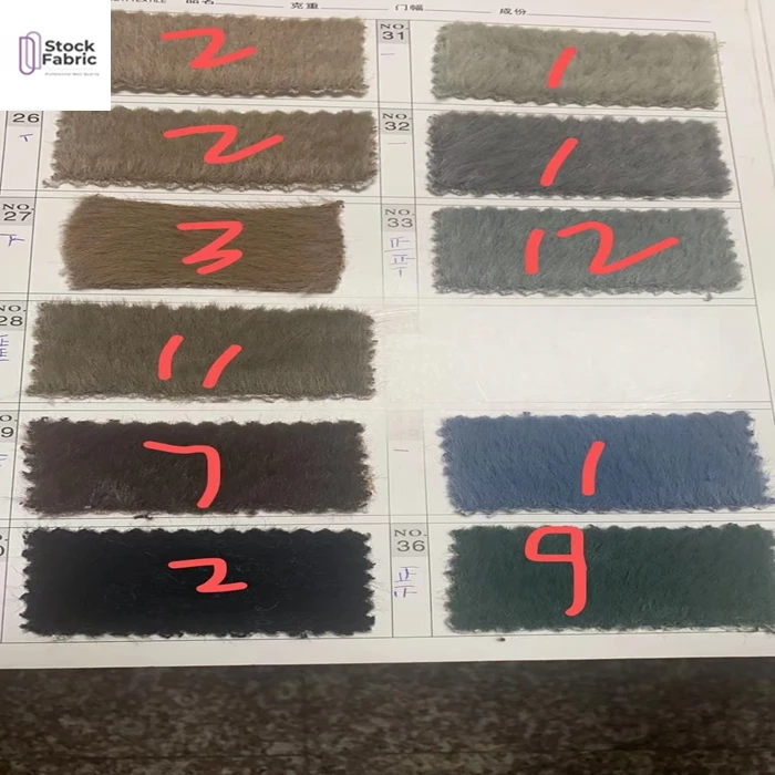 Hot selling 100% polyester faux fur batch solid stocklot fabric in China