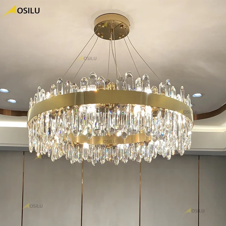 Modern living room bedroom luster crystal ceiling hanging lamps with Customized solutions