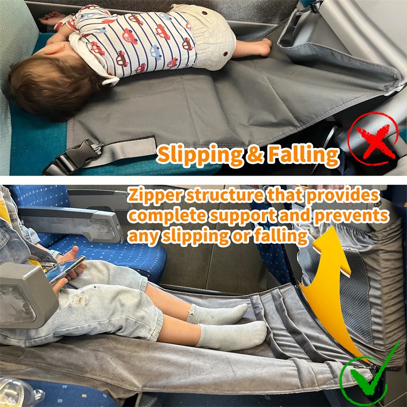 Toddler Airplane Bed Travel Essentials Airplane Kids Seat Extender to the Tray Portable Toddler Bed Travel Essentials for Flying