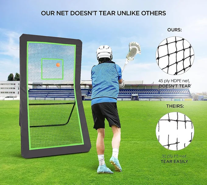 Professional steel frame backstop ball return net bounce target wall lacrosse rebounder
