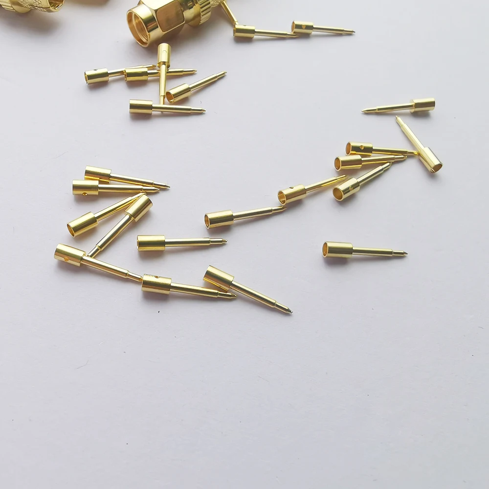 50 ohm impedance pure copper plated low attenuation communication adapter RFSMA (male) connector RFcable coaxial connectors (rf)