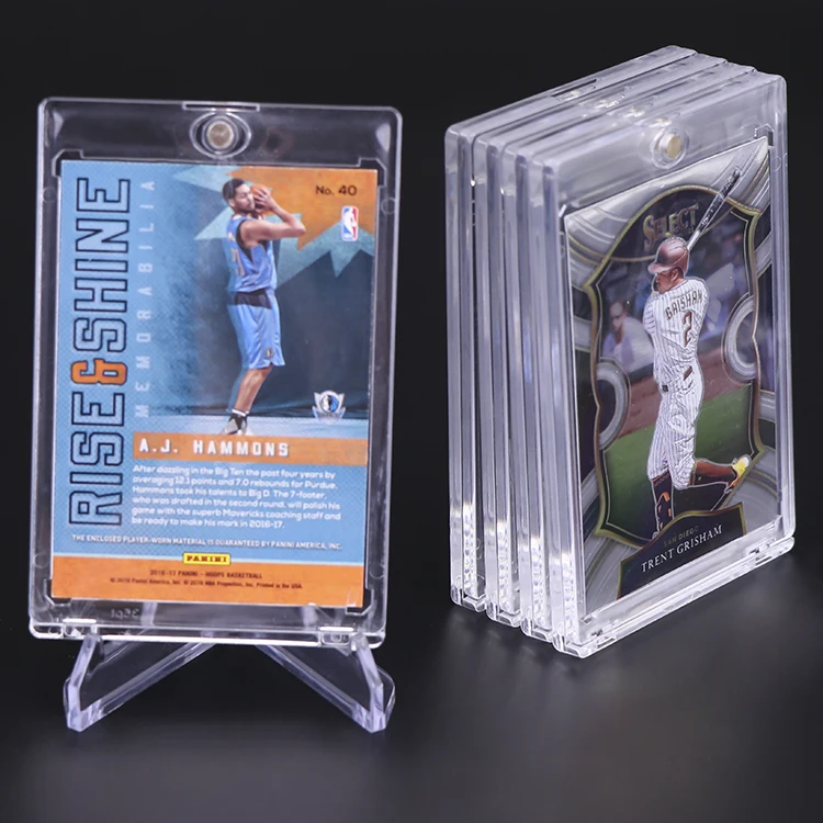 100PCS Clear Small Plastic PP PVC Acrylic Display Case For PSA Card Baseball CGC Slabs For Pokemon Ultrasonic Card Holder Case