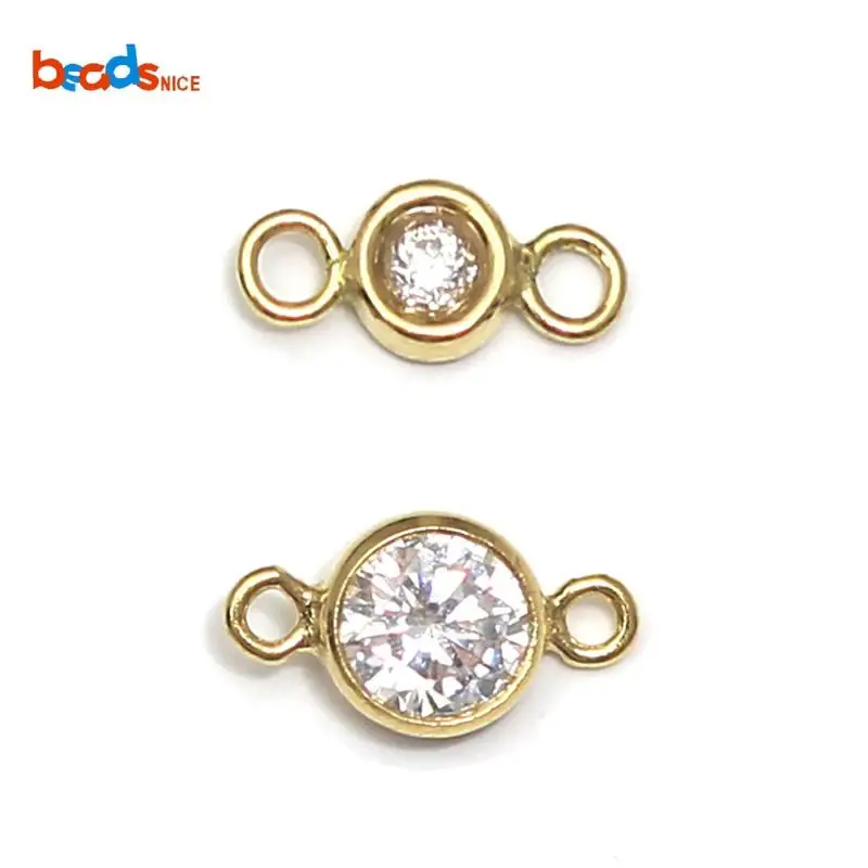 Beadsnice Gold Filled Crystal Connector Charm Vintage Colored Pepper Decoration Small Pendant