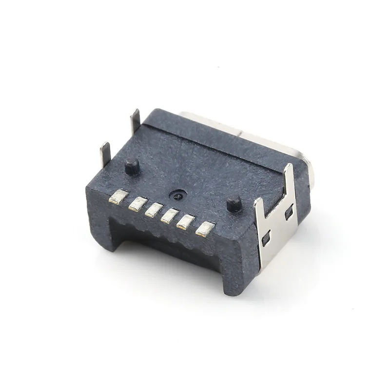 6pin Single Row Waterproof IP68 3A 5A SMT Type-C 3.1 Charging Plug Socket Female USB C Connector