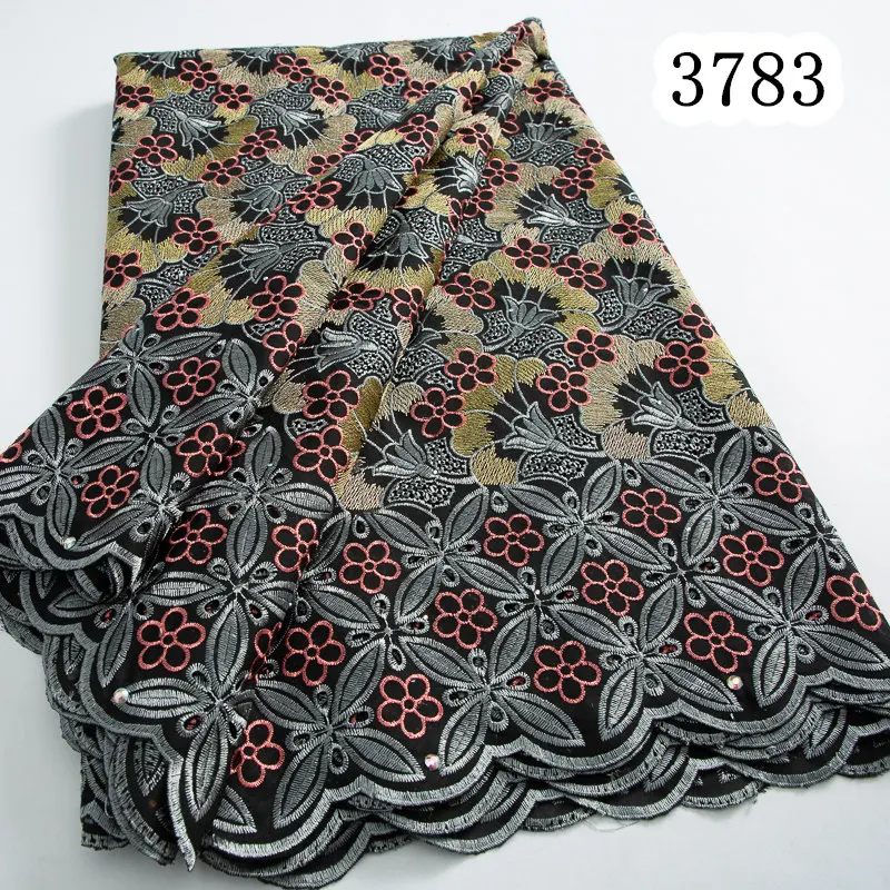 3783 Austria Swiss Voile Cotton Lace Fabric Dubai High Quality African Nigeria Lace Fabric For Elegant Women Wedding Party Dress