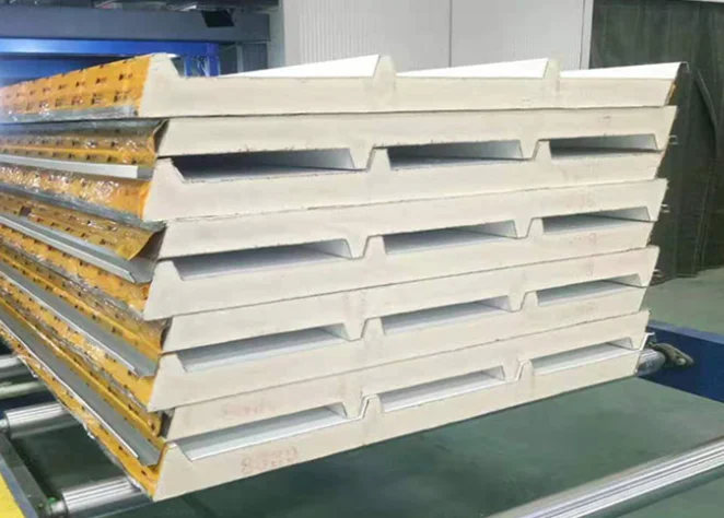 Decorative Color Steel Fire Proof Sound Proof Sandwich Panel Prefab Houses Rock Wool Exterior Wall Panels