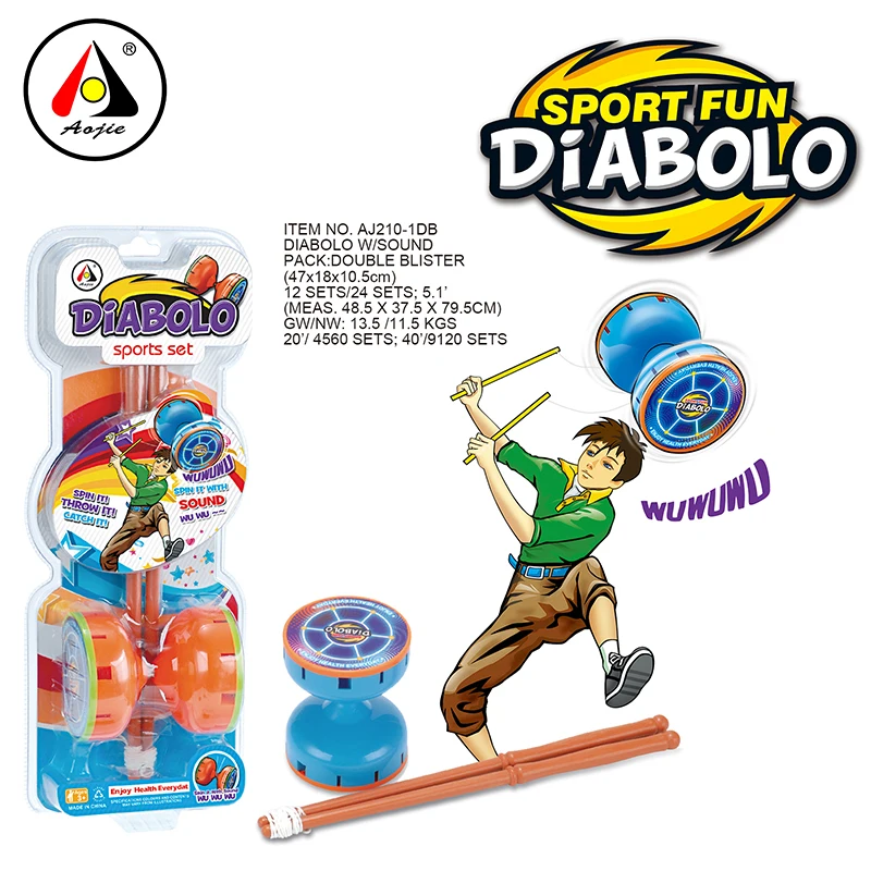 CE certificate plastic sticks diabolo with sound for kids
