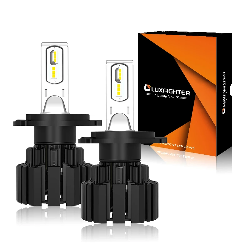 LUXFIGHTER High Power Super Bright Luces Autos H4 H7 100w 13600LM Car Led Headlight