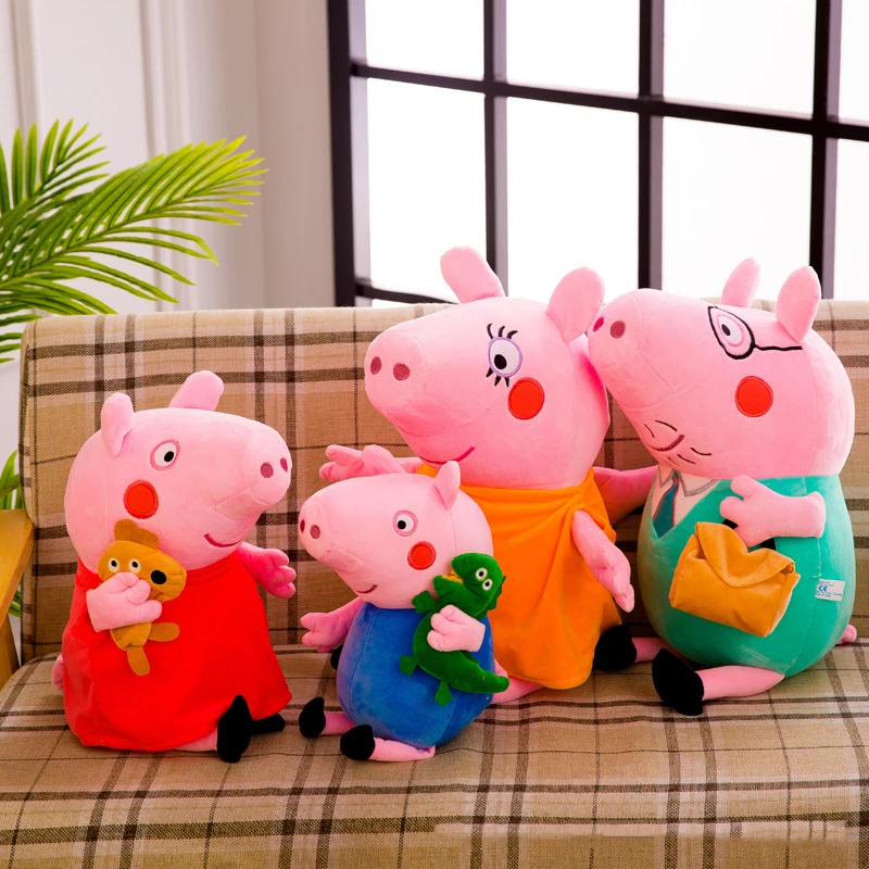 New 25cm Most Popular Famous Cartoon Plush Dolls Anime Stuffed Peppas Pink Pig Plush Toys For Kids