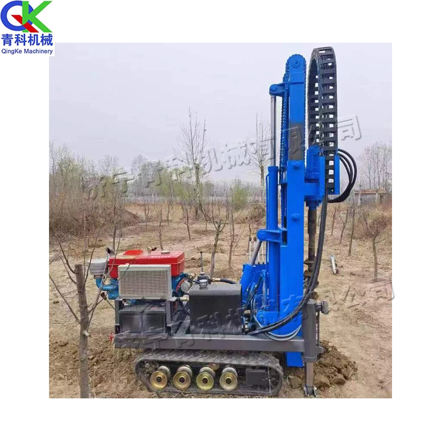 1-3 Meter Rubber Crawler Chassis Pile Driver Hydraulic Submersible Drilling Machine Wire Pole Trenching Machine