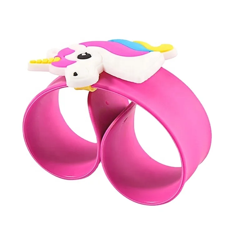 OKSILICONE Fashion Unicorn Bulk Gifts Silicone Wristband Wholesale Custom Slap Bracelets for Kids Party Bracelet For Decoration
