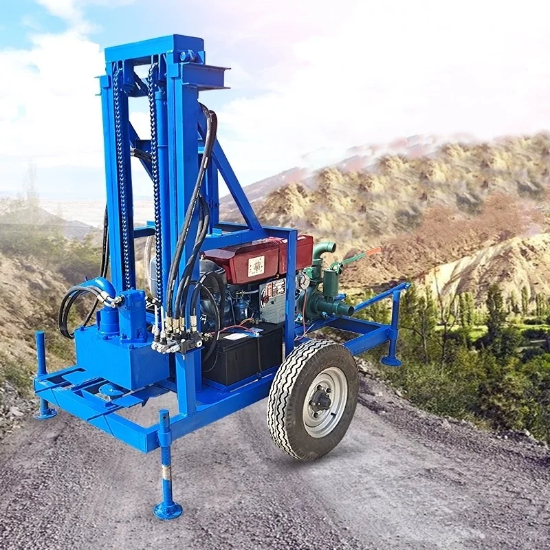 High quality 100meters 150meters 200m portable drilling rig for washing borehole water well Drilling Machine