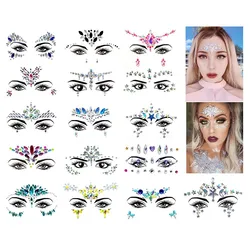Wholesale cheap acrylic art party decorative face diamond crystal sticker stickers