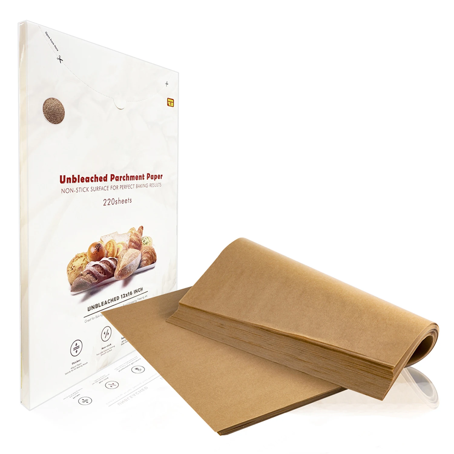 220 pcs chocolate parchment paper parchment sheets baking paper