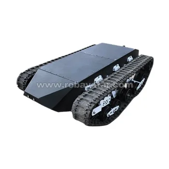 Rubber Robot Chassis Electric Tracked Vehicle With Platform