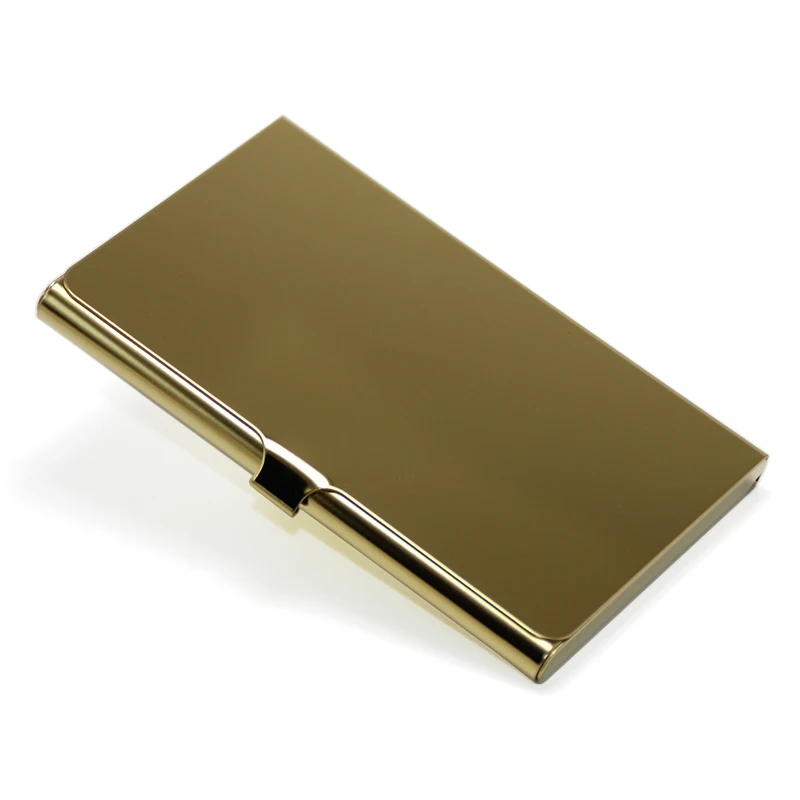 
Gold Color Metal Carcase Box Storage Bank Credit ID Business Name Cards Case Organizer Mirror Stainless Steel Gold Card Holder 