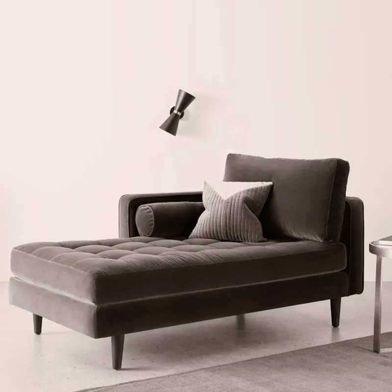 Fabric Corner Sofa with Chaise Button Tufted Upholstered Sofa Set Living Room Sofas