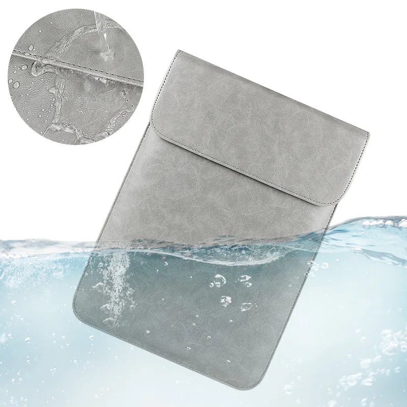 For huawei matebook x pro magicbook x14 x15 laptop pu leather sleeve bag power pack set waterproof magnetic flip cover case