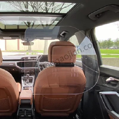 Clear acrylic partitions portable Sneeze Guard for car bus taxi driver