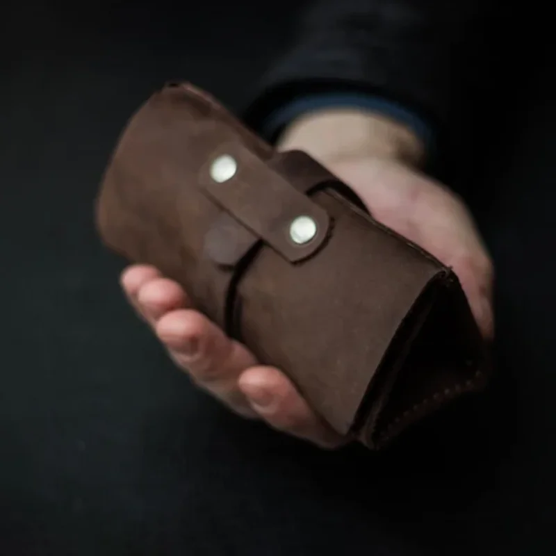 Factory Leather Pocket Knife Roll Custom Knife Holder Sheath Vintage Tool Bag