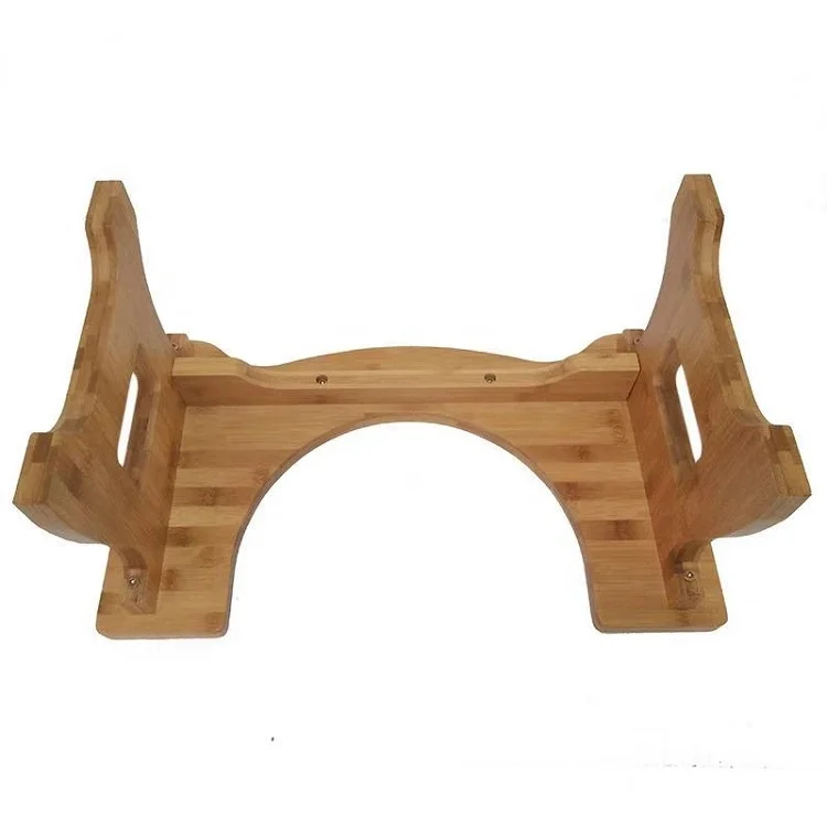 refined-bam Good bathroom folding bamboo toilet stool