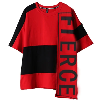 high quality retro street   style male rock personality exaggerated street beat short sleeve T-shirt