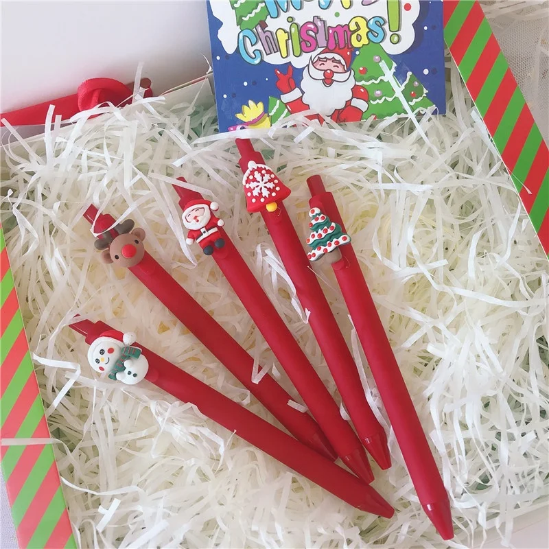 Cartoon cute christmas gel pen creative personality boys and girls writing black signature pen