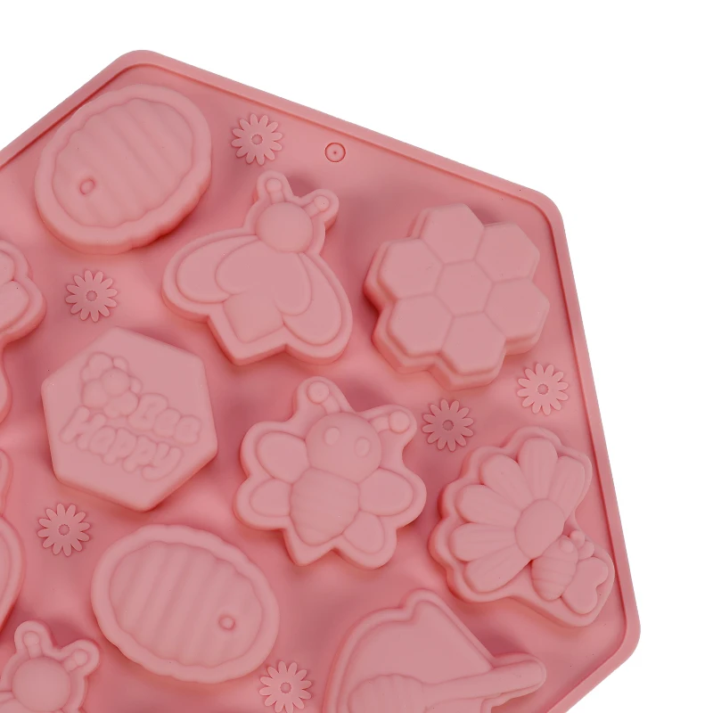 Trending products new arrivals hexagon honey bees silicone cake molds for handmade chocolate molds baking moulds