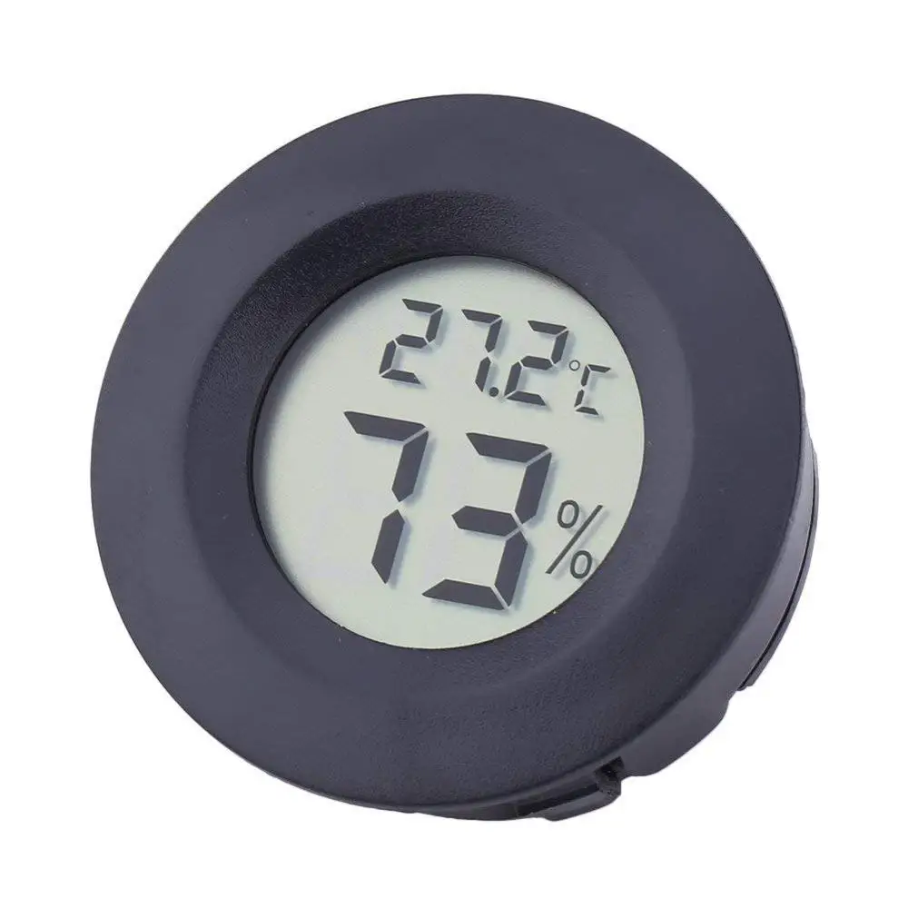 Round Electronic Hygrometer Thermometer Lid Hygrometer Black , Green , White  , Yellow