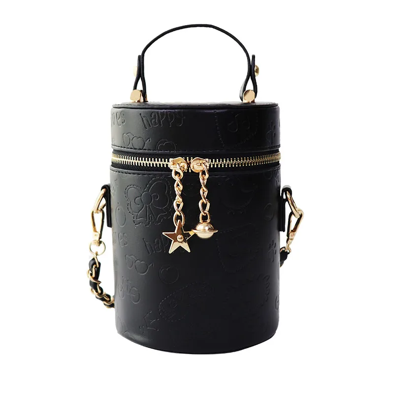 New single shoulder bag indentation trend bucket portable small bag