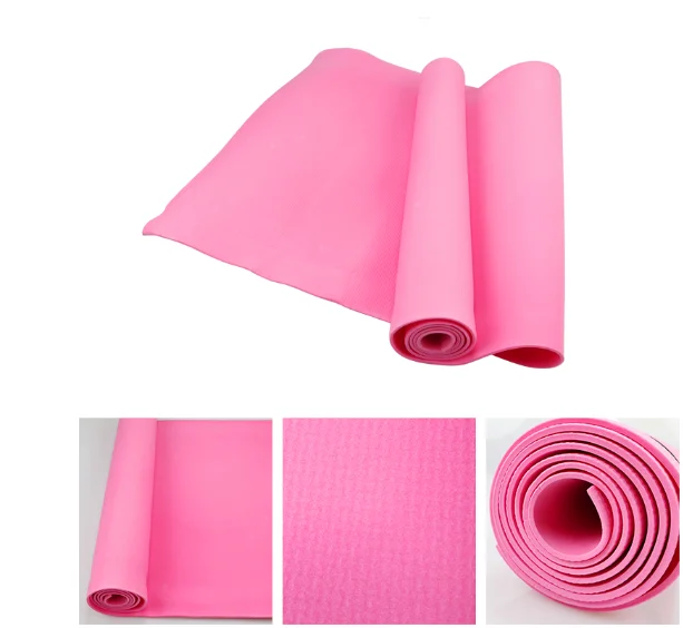 
Hot selling Customizable Color Anti-slip 3mm Thickness PVC Yoga Mats 