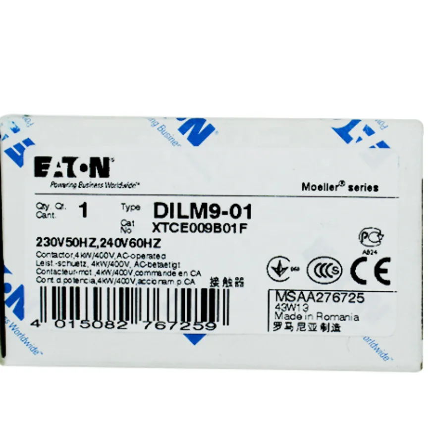 Контактор переменного тока серии DILM9-01(230V50Hz 240V60Hz) вспомогательный Соединительный