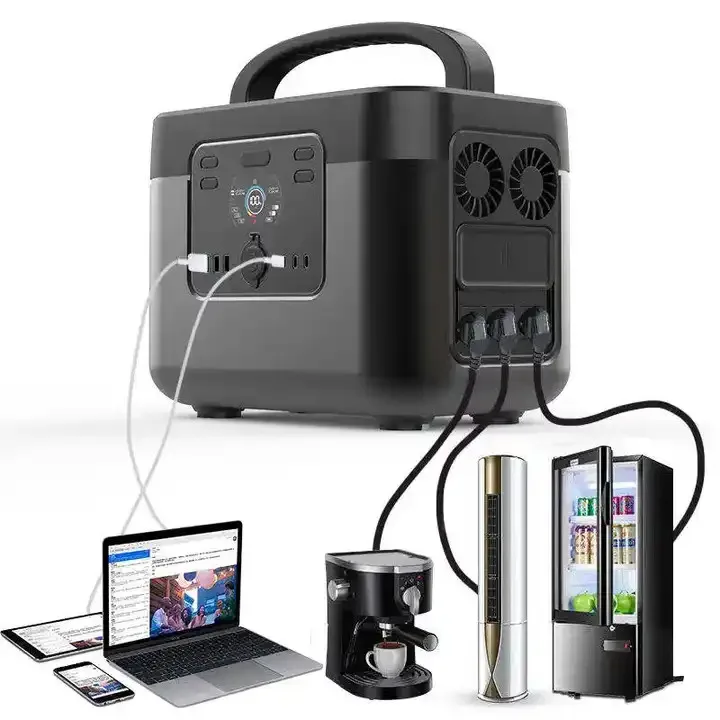 wholesale price 1200W portable battery power station Pure Sine Wave output AC 110/220V outdoor power station