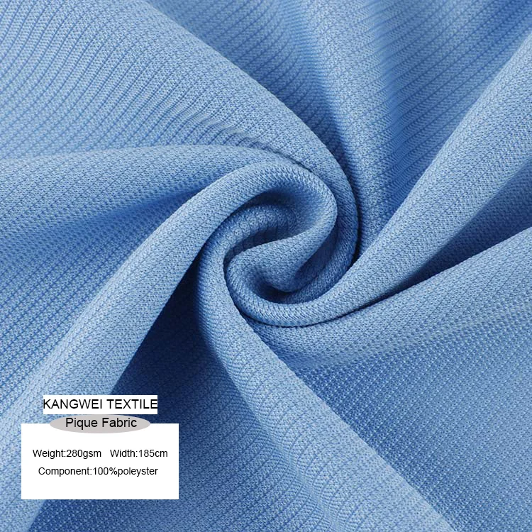 Polo Shirts In Pique Fabric 100 Polyester Pique Mesh Fabric Rpet Micro Pique Knitting Fabric For Sportswear