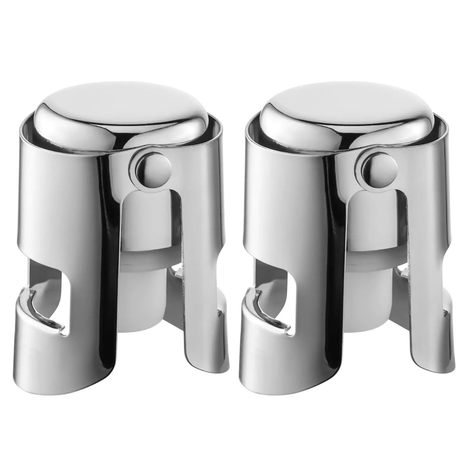 Beer Bottle Wine Vacuum Stopper Stainless Steel Air Tight Champagne Stopper With Silicone Leak Proof