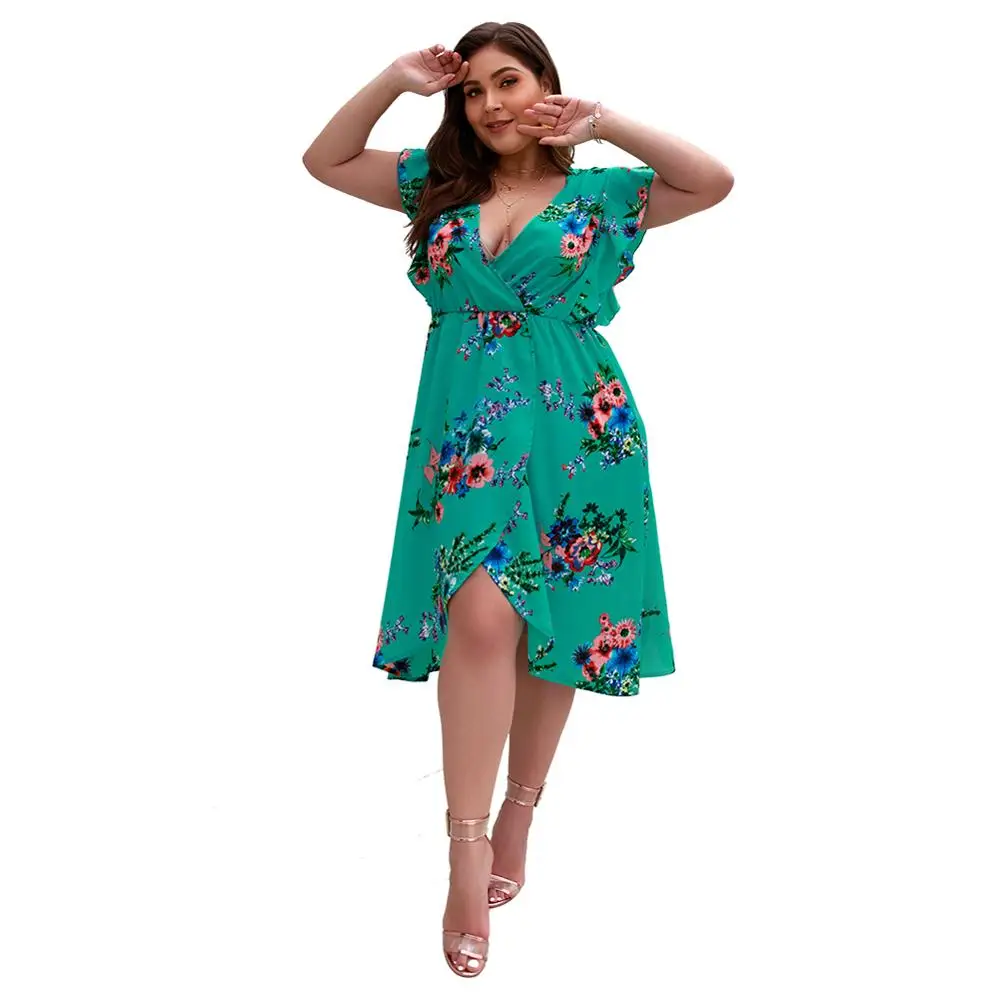 Женская одежда, летнее платье большого размера с принтом, хлопковое платье, юбки