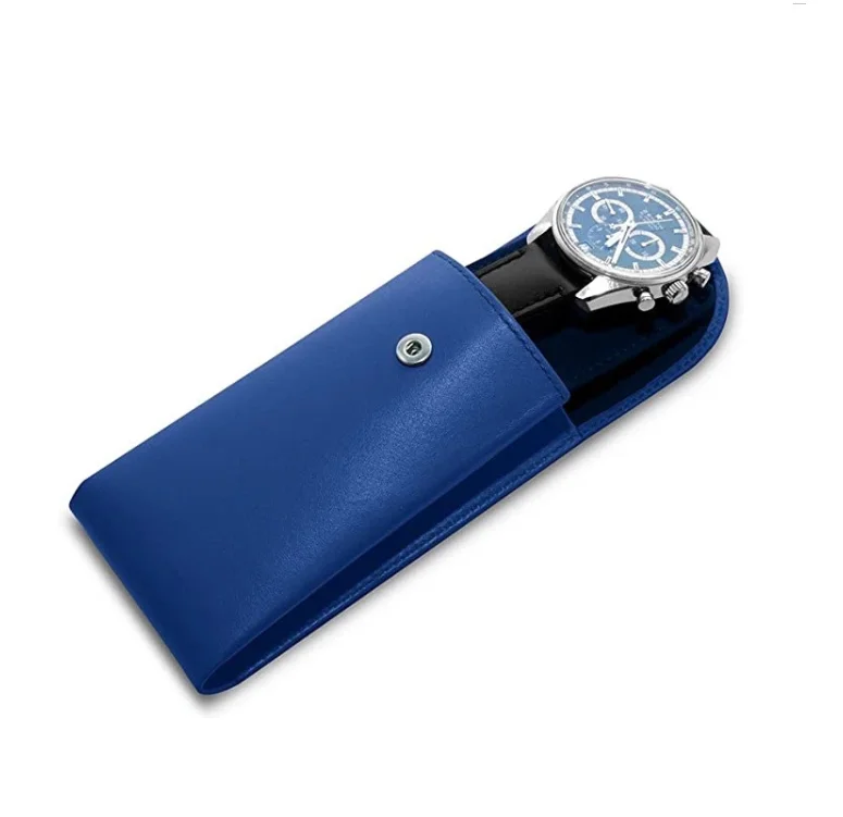 Custom watch holder box pouch portable travel pocket leather watch case