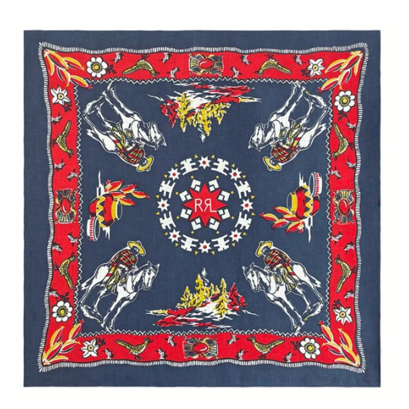 Custom Square Bandana Cheap High Quality Cotton Hair Bandanas with Custom Logo Printed Cotton Bandana